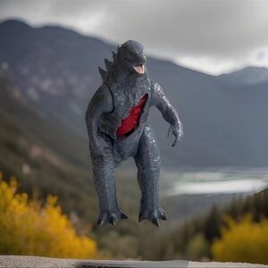 2020 Godzilla Figure Red Scar Toho Playmates Action Figure 6" Tall 11" Long
